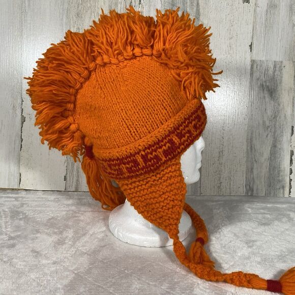 Nepal Wool Colorful Mohawk Beanie Trapper Fleece Lined Ski Ear Flap Snowboarding - Picture 6 of 6